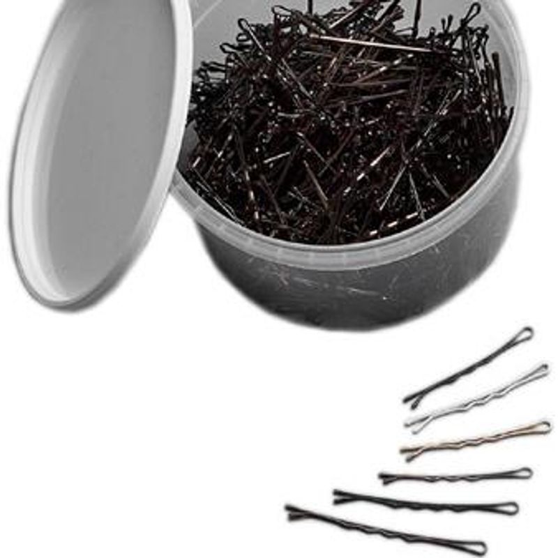 Hårspenne 51mm hvit. Boks 200 gr.